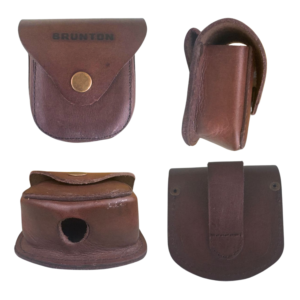 ESTUCHE DE CUERO MARRON VINTAGE PARA BRÚJULA BRUNTON