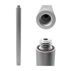 VARILLA DE ALUMINIO DE 30 CENTÍMETROS DE COLOR PLATEADO ROSCA 5/8''