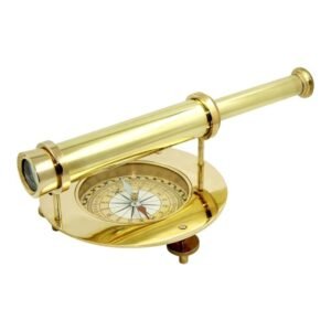 BRÚJULA DE 6'' CON ALIDADA EXTENSIBLE DE 12'' DECORATIVO (5388) - ACABADO PULIDO SIMPLE